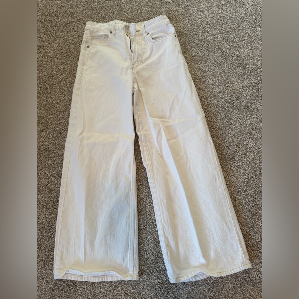 H&M Women's Cream Flare Jeans